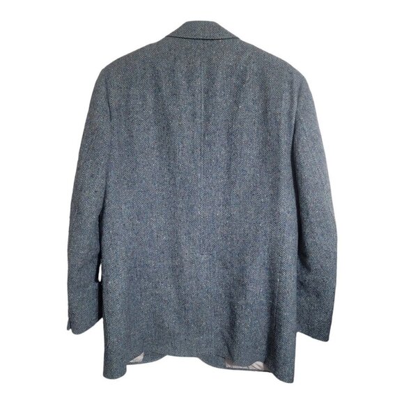 BEN SILVER Jacket Mens 42R Multi TWEED Herringbone Blazer Sport Coat Heavy Wool - Picture 2 of 13